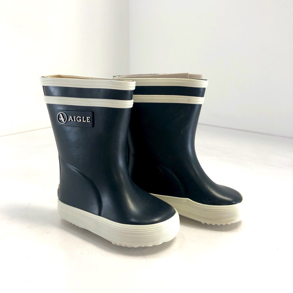 NWT Aigle "Baby Flac" in Marine Blanc